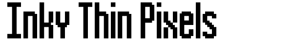 Inky Thin Pixels font preview